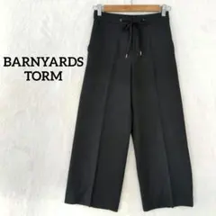 バンヤードストーム ワイドパンツ ブラック サイズS オフィスカジュアル