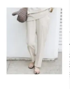 イエナ♪スラブツイル テーパードパンツ サイズ40 ナチュラル