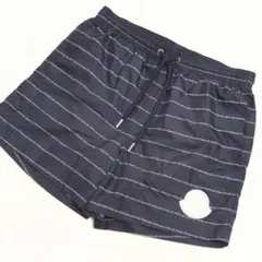 美品〕モンクレール スイムパンツ 水着 ホワイトワッペン ネイビー 