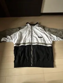 adidas ナイロンジャケット 90sホワイト/グレー/ブラック