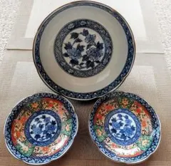 第一陶器 染錦花鳥 古伊万里 中鉢 3客セット 金彩 和食器 260728-8A
