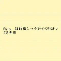 Emily 複数購入→合計から５%オフさま専用