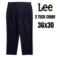 古着 LeeツータックチノパンツネイビーW36L30のサムネイル