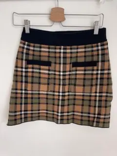 ZARA/チェックミニスカート