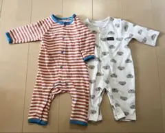 ロンパース2点セット（ストライプ・コアラ柄）60 70