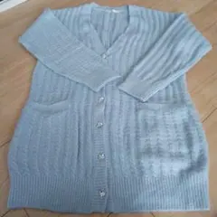 く）MAJESTIC LEGON ライトブルー カーディガン S