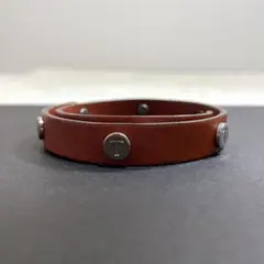 TOD’S トッズ バングル ブレスレット レザー 革 ブラウン 茶色のサムネイル