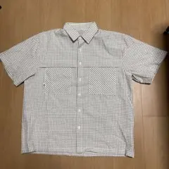 Adoon plain シアサッカーチェックシャツ