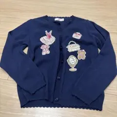 mezzo piano カーディガン ネイビー