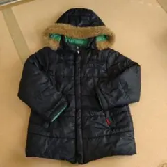 ムージョンジョン　ダウン　中綿　ジャンパー　アウター　ネイビー　120cm