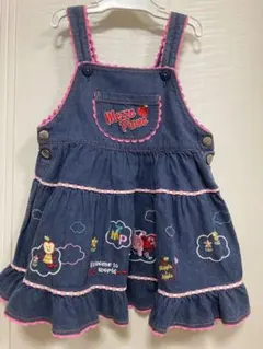 Mezza Piano デニム素材　ジャンバースカート 110cm