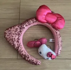 即発USJ ハローキティ カチューシャとキティリングセット