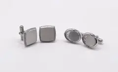 silver 純銀張 シルバー カフリンクス 2点セット