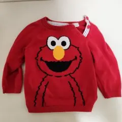 H&M セサミストリート エルモ ニットセータ