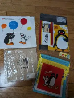 ピングー グッズ 4点セット タオル 巾着 クリアファイル