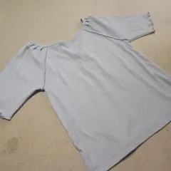 MAJESTIC LEGON レースアップ 半袖Tシャツ M　背中あき　水色のサムネイル