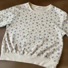 花柄 ワッフル素材 半袖Tシャツのサムネイル