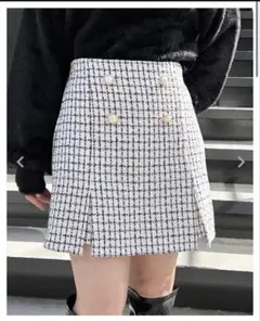 lumi papillon tweed skirt lumignon - メルカリ