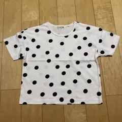 branshes ドット柄 水玉　半袖Tシャツ ホワイトのサムネイル