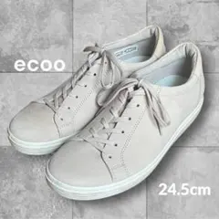 ECCO クラシック スニーカー 本革 GRAVEL/LIMESTONE 39のサムネイル