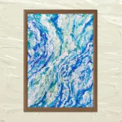 A4アクリル画　原画ポスター　~Wave~波
