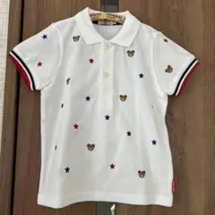 ミキハウス クマ刺繍 ポロシャツ　MIKIHOUSE 新品未使用品　90 ベア