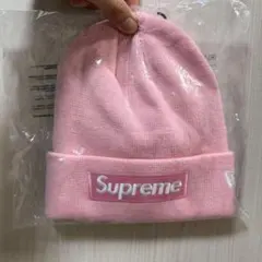 し*も様 Supreme New Era 8XL Logo Beanie ピンク