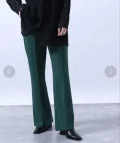 HARE カラーソフトセンタープレスフレアパンツ