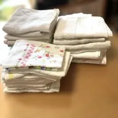 古・新品未使用のフェイス・ハンドタオル 合計32枚　介護・ペット等にも