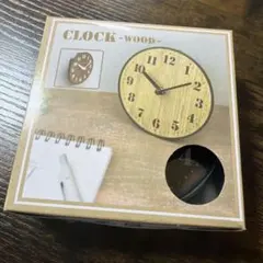 【新品】【未開封】ウッド調 置き時計 掛け時計 インテリア シンプルのサムネイル