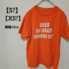 【Ｆ】オレンジ プリント Tシャツ3rd GRADE HONORS DAYタグ無