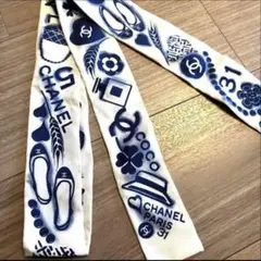 極美品 シャネル ストール スカーフ 大判 カーキ ココマーク ストライプ柄 極美品 シャネル ストール スカーフ 大判 カーキ ココマーク