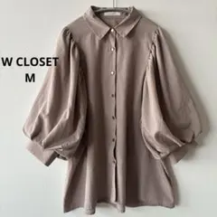 W CLOSET ボリュームスリーブ　ブラウス　M
