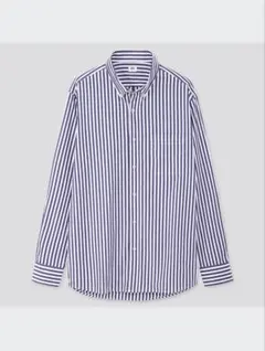 UNIQLO エクストラファインコットンブロードストライプシャツ M