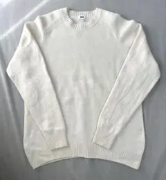 UNIQLO ラムクルーネックセーター メンズ XL サイズ アイボリー