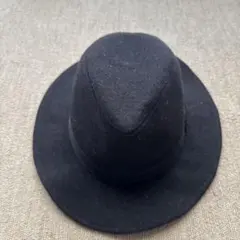 M*l様 黒 フェルトハット 中折れ帽 グログランリボン