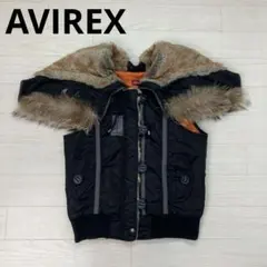 AVIREX アヴィレックス N-2B型 ベスト ナイロン ポリエステル 黒 Ｍ