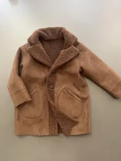 ブラウン スエードボアコート リバーシブル　116サイズ