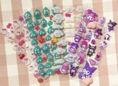 サンリオ 4枚セット　ボンボンドロップシール風　おしり　ぷにぷに　3D