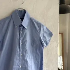 美品 A.P.C. 半袖 BD コットンポプリンシャツ ブルーAPCのサムネイル