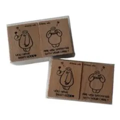 〈新品未使用〉ベイマックス　ラバースタンプ2P 2セット　セリア