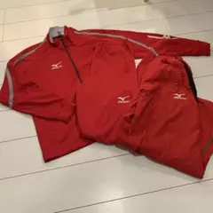 MIZUNO ジャージ上下3点セット レッド