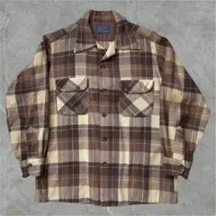 【激レア】50s ヴィンテージ Pendleton オンブレ ウールシャツ 50s PENDLETONペンドルトン オンブレチェック ウール オープン