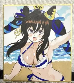 手描きイラスト ウマ娘 ヴィブロス　水着