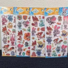 ディズニー　ズートピア2 3Dシール　4枚セット