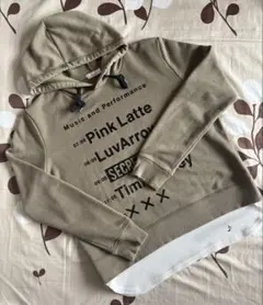 Pink Latte 長袖パーカー S/160