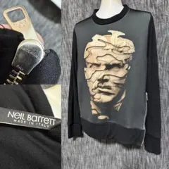 NeIL Barrett ボンバーフィット　サイドジップカットソー　レーヨン　黒のサムネイル