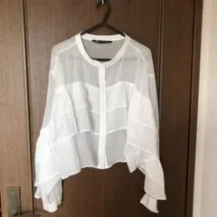 お値下げしました。ZARA シースルーブラウス