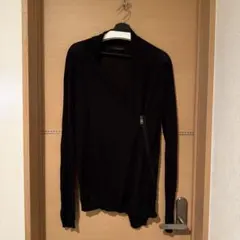 ZARAブラック Vネック カーディガン ジッパー付き