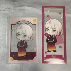 fgo fate カルナ　カルデア 極楽湯　タオル　しおり　コースター　缶バッジ FGO 極楽湯コラボ 特典コースター・クリアしおり カルナ - メルカリ